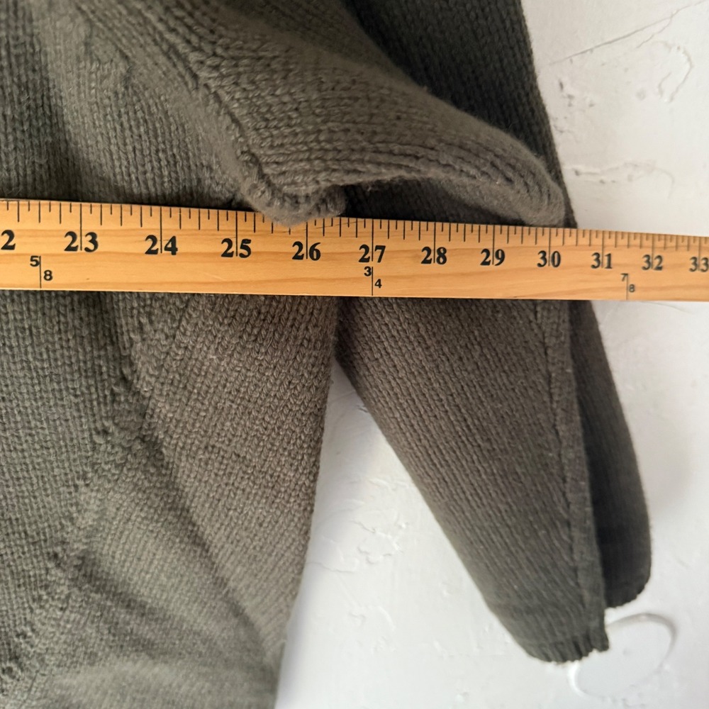 Toteme NWT $650 Wool Cashmere Blend Forest Green Turtleneck Sweater M Luxury - Picture 7 of 11